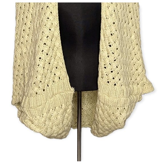 Life Is Beautiful Light Tan Knit Cardigan One Size Fits All - Picture 4 of 12